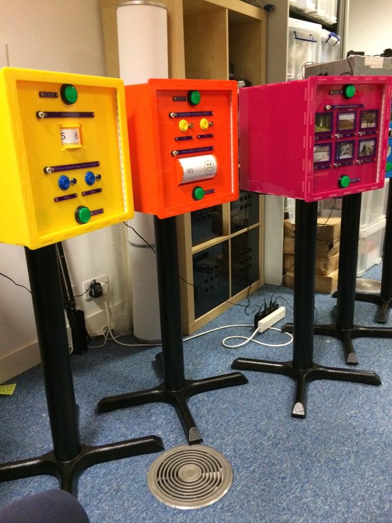 sarah_gallacher's tweet photo. Little interactive boxes, so cute :) Ready for their trial at the Young Vic on Saturday! http://t.co/rox42ySXIq
