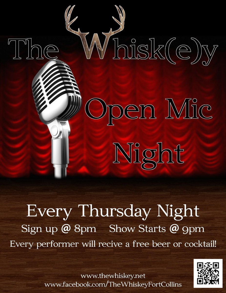 TheWhiskeyFC's tweet photo. Open mic tonight, swing on by to warm up and catch some local talent! http://t.co/2PmKETI3UV