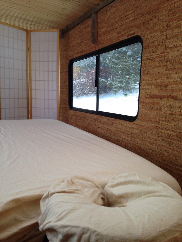 It may be frigid outside, but it's warm and toasty on the #acupuncture bus! Great to see ppl bliss out! #cowx