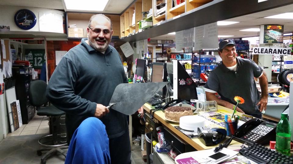 BonToolCo's tweet photo. Happy B Day Anthony at Oceanville Mason Supply! Thanks for using one of Bon's #trowels! #birthdaycake #SendUsCake http://t.co/jomB8nE7kX