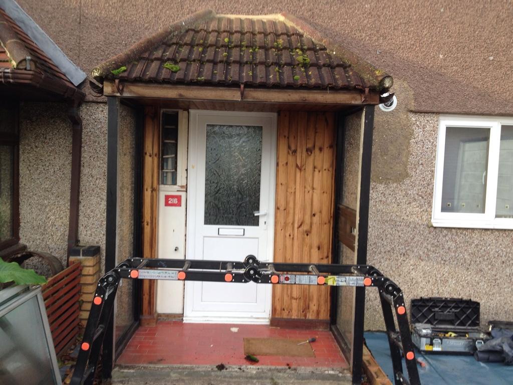 ExtendablesLtd's tweet photo. Tough old porch had to come down today . Made from steel , minor set back. Bring on tomorrow. http://t.co/XqGCwUn82G http://t.co/49M79U88PH