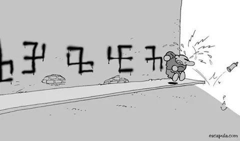 Puta_Espanya's tweet image. LA VINYETA #ForaNazis