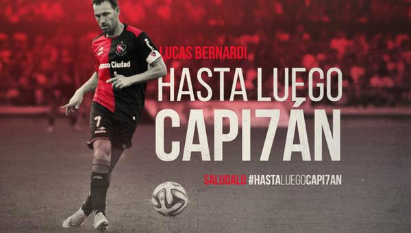 NegroPanzia's tweet photo. Y un dia te llego la hora @lucasbernardi7  Pero la dirigencia te espera capitán, ahi vas a hacer mas y mejores cosas! http://t.co/7oOLo0ABUK