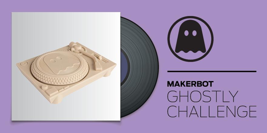makerbot's tweet photo. Unleash your audiophile &amp; enter the turntable-inspired #GhostlyVinyl @Thingiverse Challenge http://t.co/b1mqLVUA9y http://t.co/RNYS1l45DB