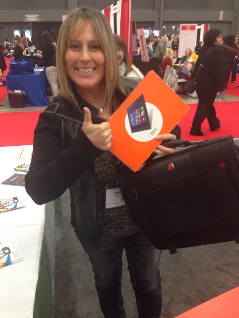 ATTChristie's tweet photo. Enjoy the Nokia Lumia tablet @justkusko  #txconfwomen http://t.co/RkW5WMXDF6