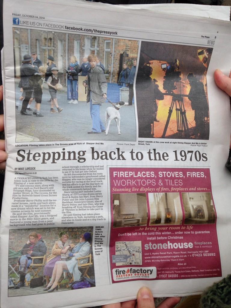Chloe_Savage's tweet photo. New film I'm working on hits the papers :) #film #costume #slapperandme http://t.co/lboS7tkdW7