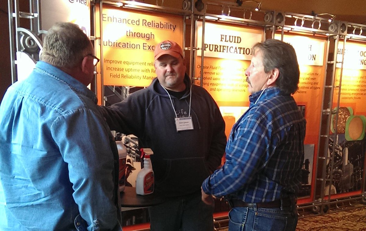 RelaDyne's tweet image. Butch McLendon helping customers with their lubrication questions at Reliability Summit 2014 #ReliabilityinMotion