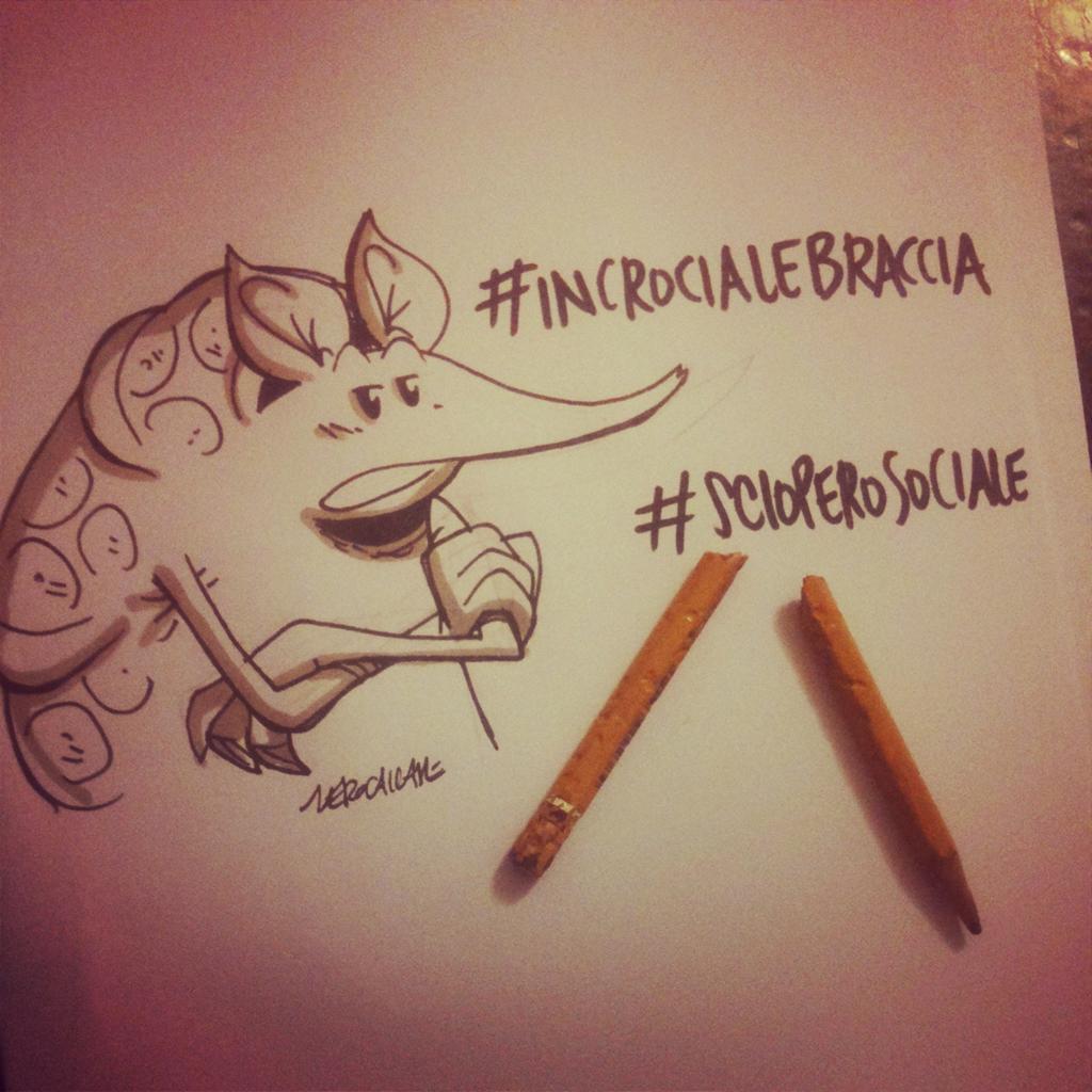 zerocalcare's tweet photo. @LucaCafagna mortaccivostra quanto è difficile disegnà uno che #incrocialebraccia @sansorenzo http://t.co/qb1VVIY0mM
