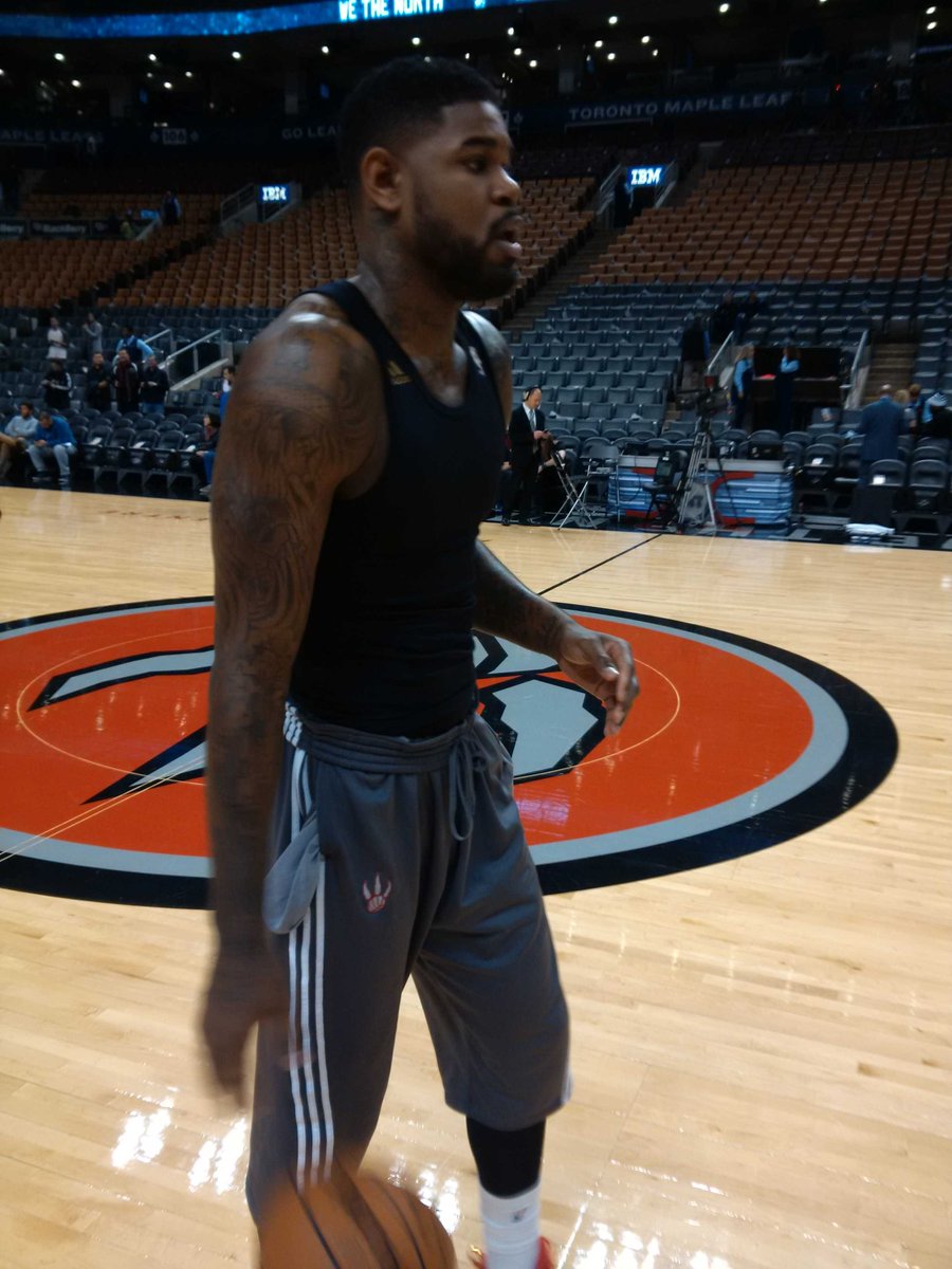 Raptors's tweet photo. . RT @Matt__Devlin: @IamAmirJohnson getting set for @Raptors vs Bulls on @TSN_Sports TSN2/TSN4 #WeTheNorth http://t.co/aq9CJOM8ER #RTZ