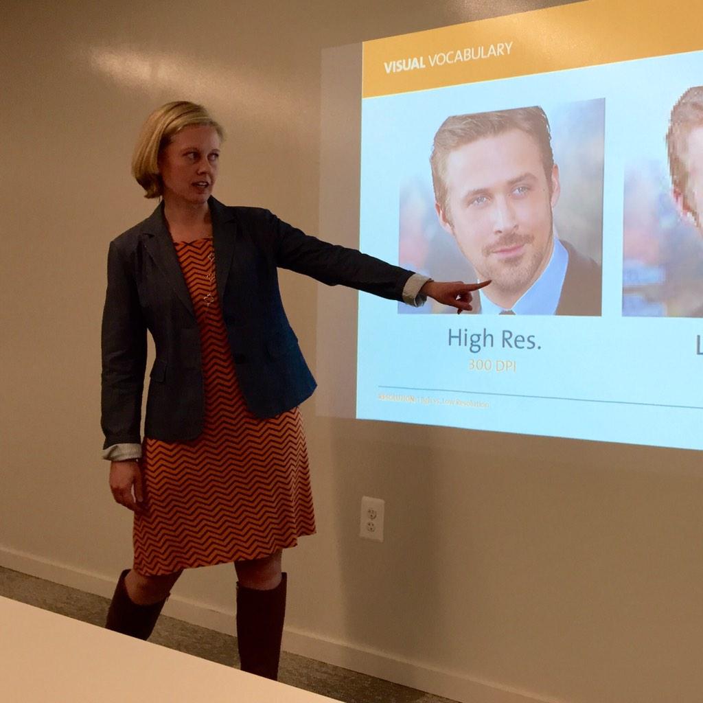 sparkdesigndc's tweet photo. May Curry killing it @AWCDCChapter presenting "How to work with your Graphic Designer" #AWCDC #SparkDesign http://t.co/EVTfjO5tgx