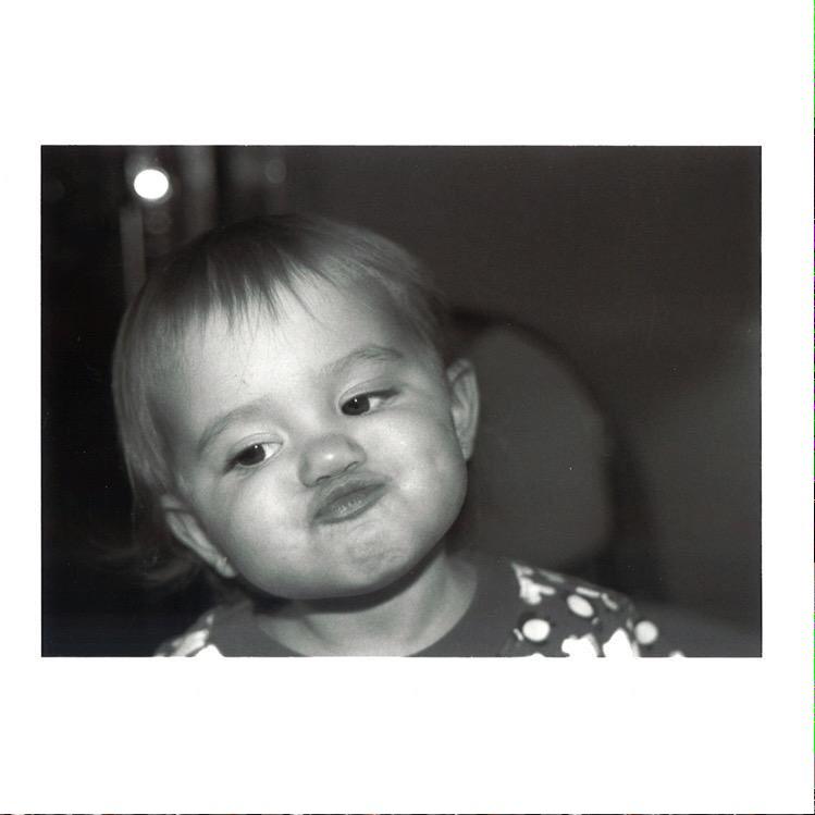 GrandesSnow's tweet photo. @ArianaGrande when I was this age I was Chubby with no hair 😹😹💕 http://t.co/leT0YRCcgm