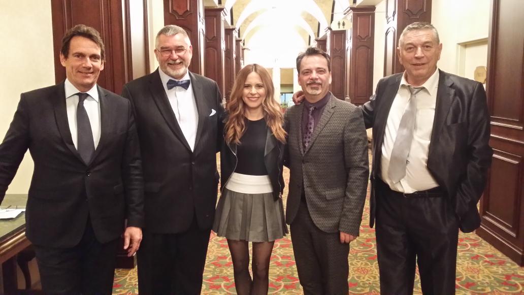 Pres c.a CCGQ Thierry Arnaud. Steve Foster dg CQ LGBT et J.Y Duthel au gala Phenicia de la chambre CCGQ.