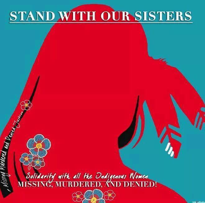 dare2misbehave's tweet photo. Stand w/ our sisters ... in Solidarity w/all #Indigenous #Women - Missing, Murdered & Denied! #NAAM2014 http://t.co/FGAIhw0TTN