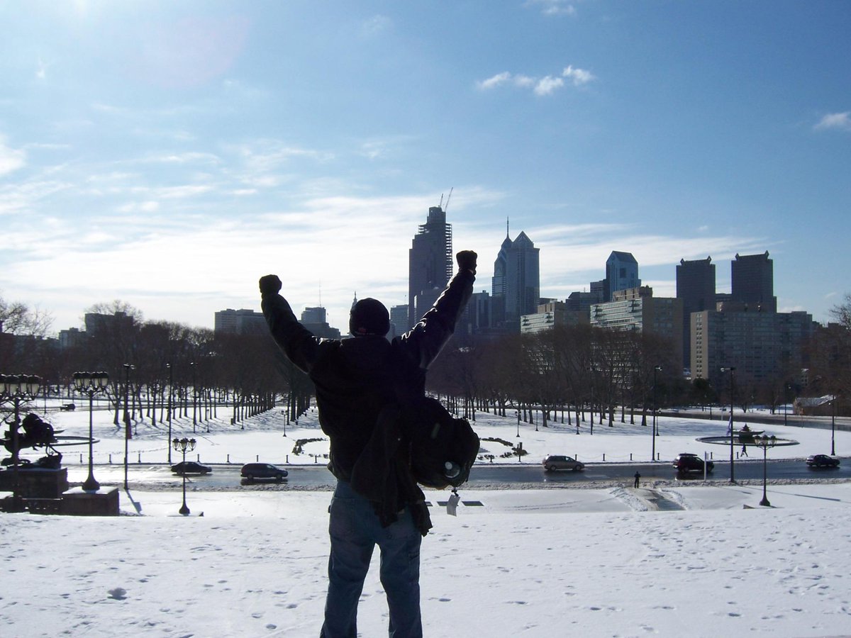 JasonKWalsh's tweet photo. #ThrowbackThursday #PhillyBlizzard 05 enroute #Boston for #StPatricksDay. Stranded in my old stomping grounds #rocky http://t.co/5ZfayB9wfi