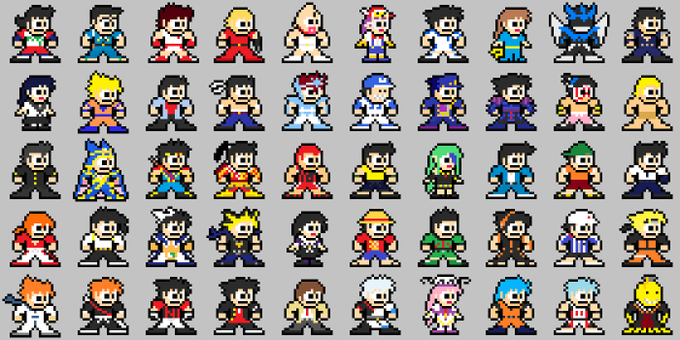 ジャンプの歴代キャラをロックマン風のドット絵で表現した職人がすごい 50キャラのうちいくつ分かるかな ねとらぼ