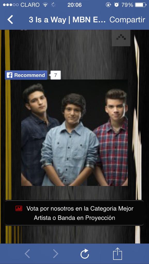 3wGiovanni's tweet photo. Voten por nosotros en los premios BNM "Mejor banda en proyección del año"☺️

http://t.co/ZTVFFr66n5 http://t.co/NeDQGtwOSc