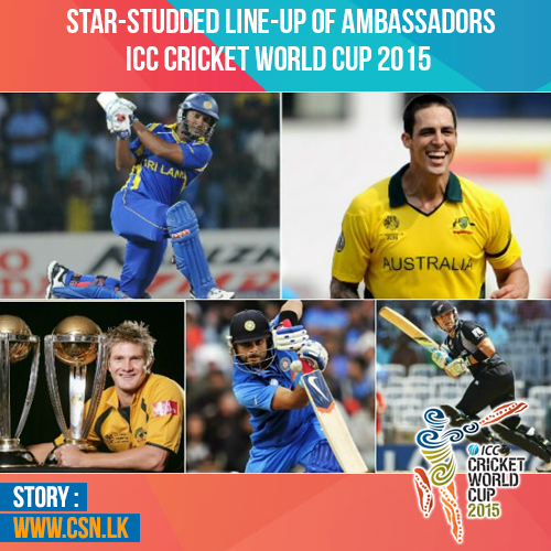 ICC announces star-studded line-up of Ambassadors for ICC Cricket World Cup 2015
Read more on csn.lk