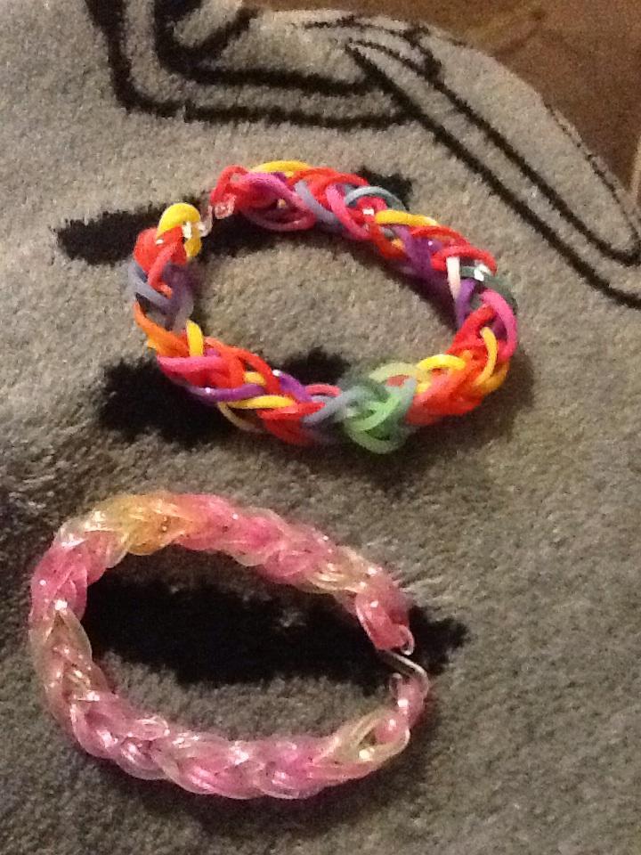 Pink_Barbie87's tweet photo. My two bracelets my main made me http://t.co/v15AF016ss