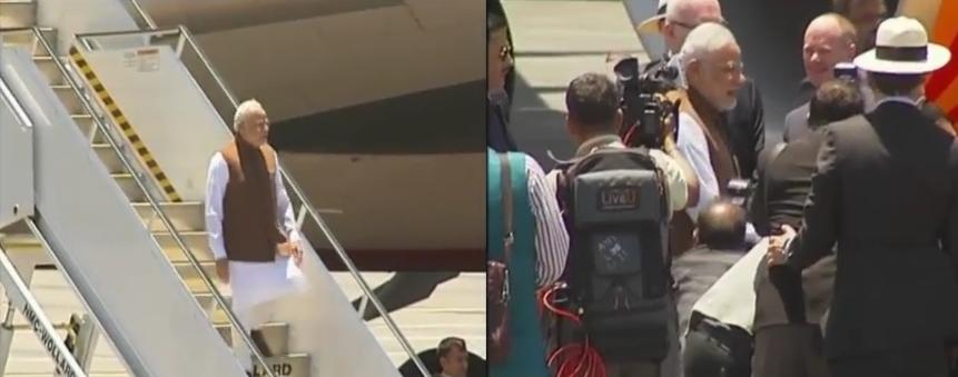 Modi arrives Australia