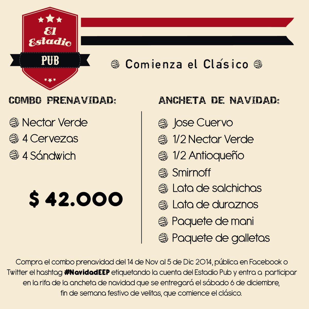 elestadiopub's tweet photo. Delí ancheta navideña para el fin de semana festivo de velitas #NavidadEEP http://t.co/vgLgGB21go