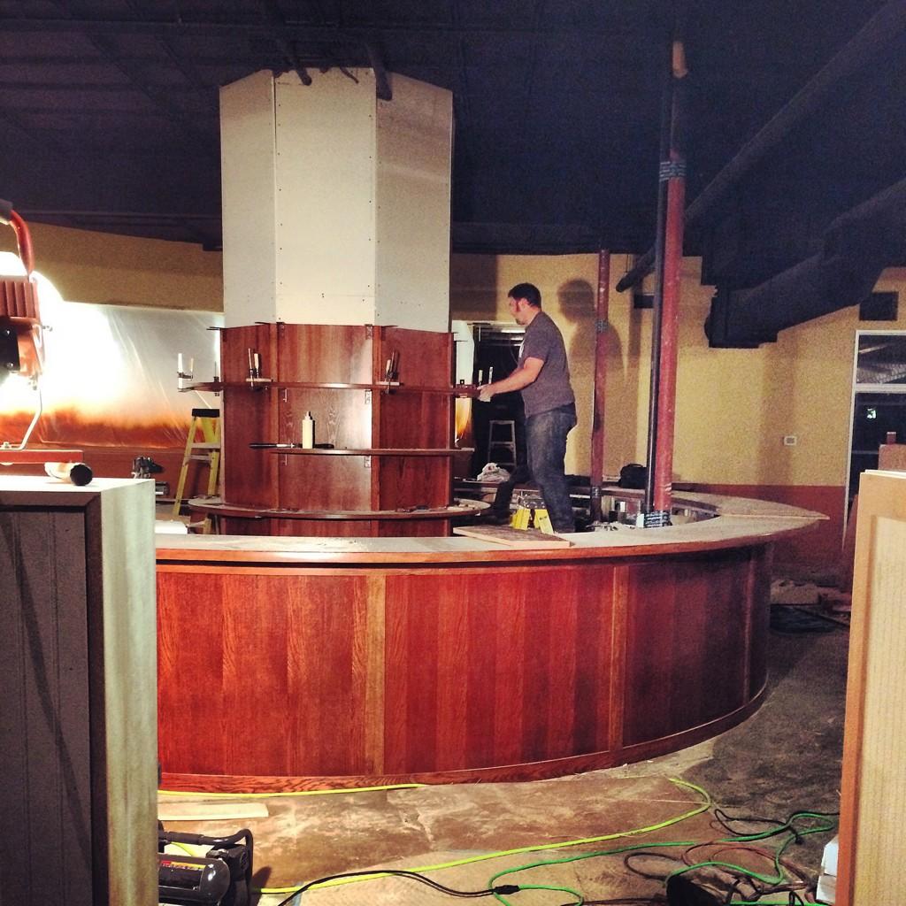 brannonsbrewery's tweet photo. Hard at work on the beer altar. 24 taps coming soon! 
#FireSteamCraftsmanship
#OpeningThisDecember http://t.co/K1zC2c9tDr