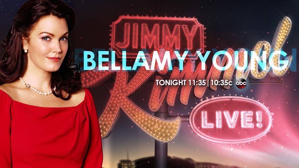 ScandalABC's tweet photo. .@BellamyYoung guests on a @JimmyKimmelLive episode that you won't want to miss TONIGHT! http://t.co/409CGn22k4