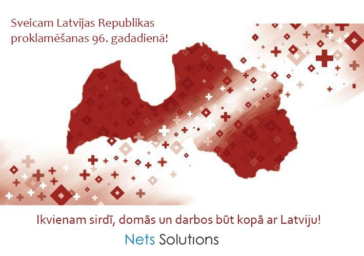 Sveicam Latvijas Republikas proklamēšanas 96. gadadienā!