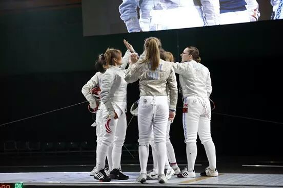 Ishould_coco's tweet photo. @sportscotland @ScotWomenSport @FollowSabre congratulations to Scotland's women's sabre taking gold #cfclargs. http://t.co/3GNqOZNsn2