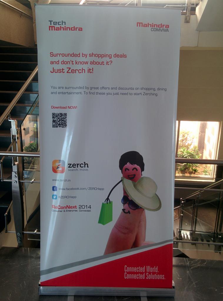 Discover a new way to find #offers nearby with #ZERCHapp @ #ReConNext 2014  <a href="/tech_mahindra/">Tech Mahindra</a> @MahindraComviva
