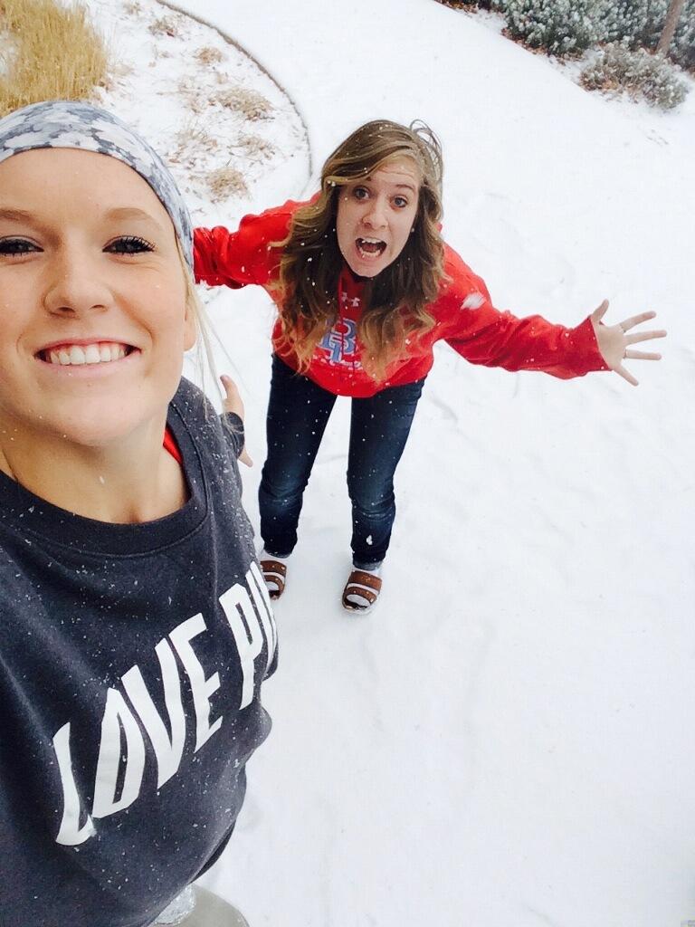 tifthewiff's tweet photo. I'll admit, I loved playing in the snow today! :D #socold! #studentgovswag @bayleeroche11 http://t.co/xlyrXNQsLH
