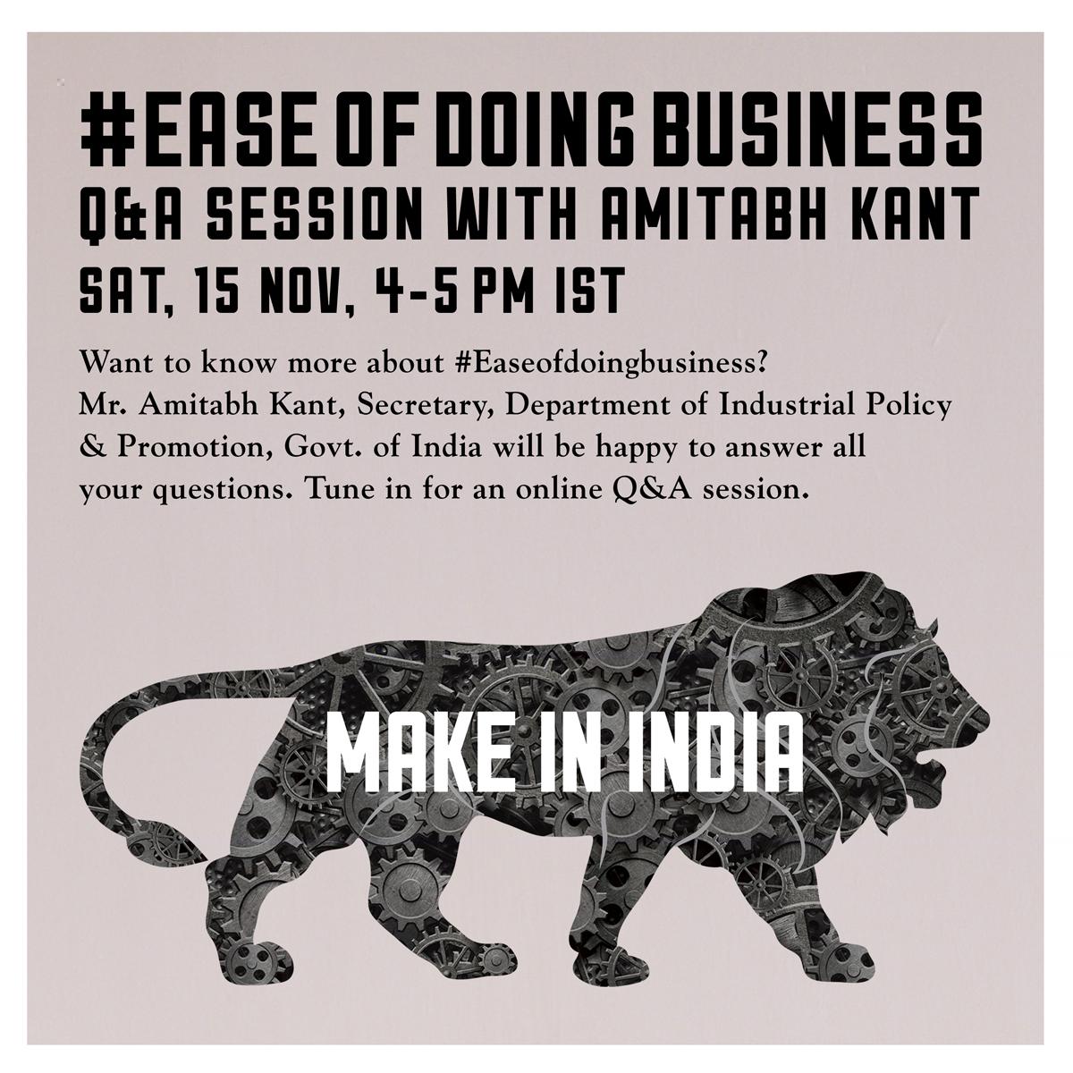 makeinindia's tweet photo. Want to know more about #easeofdoingbusiness? #MakeInIndia will be happy to answer all your questions http://t.co/NG3kevCEke