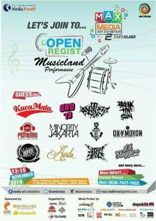 Tonight LS @MAX2 Politeknik Negeri Media Kreatif, 14 November 2014 pukul 8 lewat dikit ;D see you at moshpit