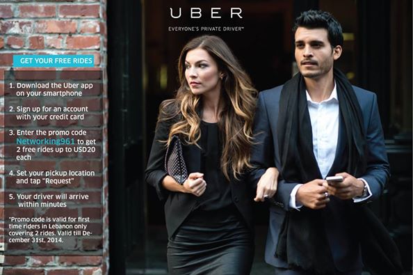 Enjoy a free ride with style to #Networking961! Uber BEIRUT will be offering complimentary rides to/from the event!