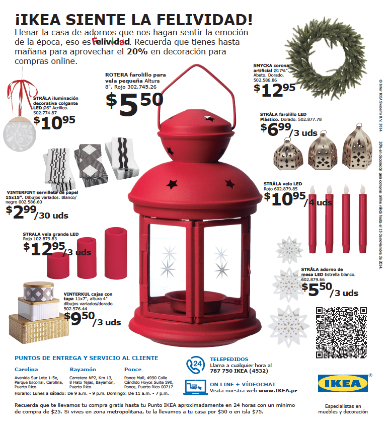 IKEA Puerto Rico - ¡Hoy es el ÚLTIMO DÍA del Festival IKEA! 😱 Y tienes 10%  en cheque de compra. 🤩 No te lo pierdas, porque solo por HOY, obtienes un  10%