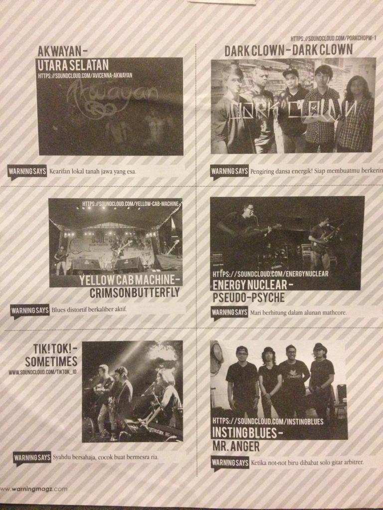 WARNINGmagz's tweet photo. Ini 12 band yang mengisi warning#4 compilation. http://t.co/BOydXgmTwr . selanjutnya kita  buka lagi untuk edisi 5 http://t.co/bY9lLzO81h