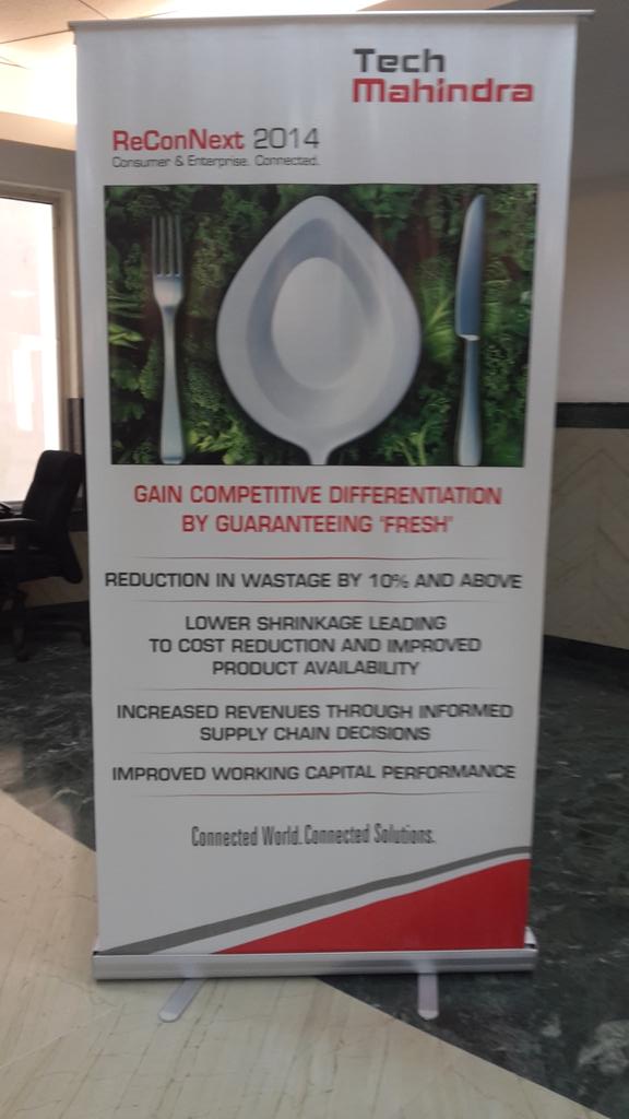 tech_mahindra's tweet photo. Keeping our stock fresh and safe. Farm tp Fork solns explained well at #ReConNext 2014. http://t.co/vm2L6IXFtz