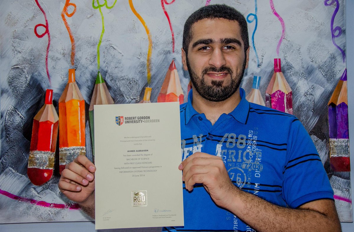 RobertGordonUni's tweet photo. Award winning Saudi student Ahmed Albrahiem shares his experience of studying at #RGU: http://t.co/0xiHQ2IxrF http://t.co/jUR9Smcgke