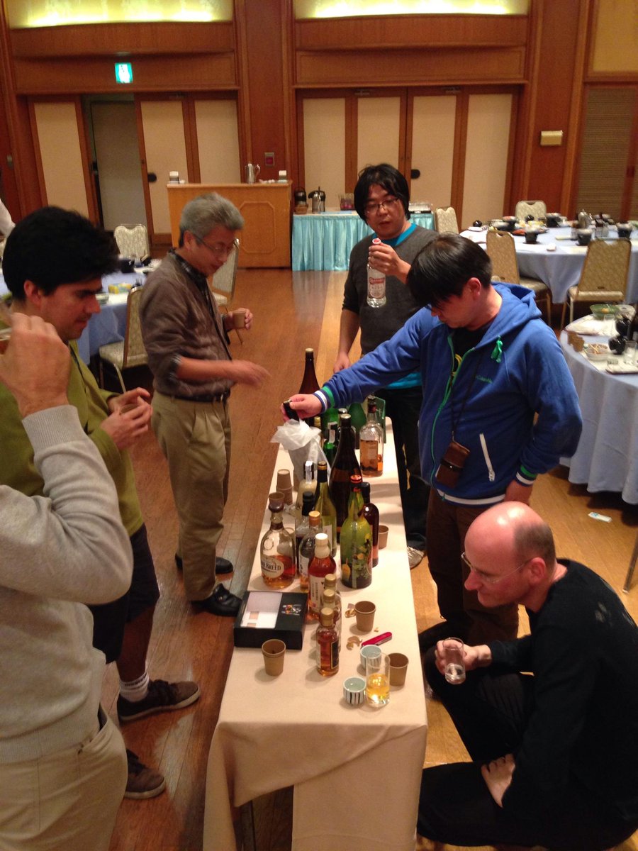 pjacock's tweet photo. Sure the #BioHack14 organisers won't mind if there is any left over... but most of the international alcohol has gone http://t.co/Bhth2X7tbj