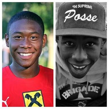 nicolaisenm's tweet image. Sjekk den enorme likheta mellom David Alaba og Tyler, The Creator. Bør bli et tema på neste #2fc.