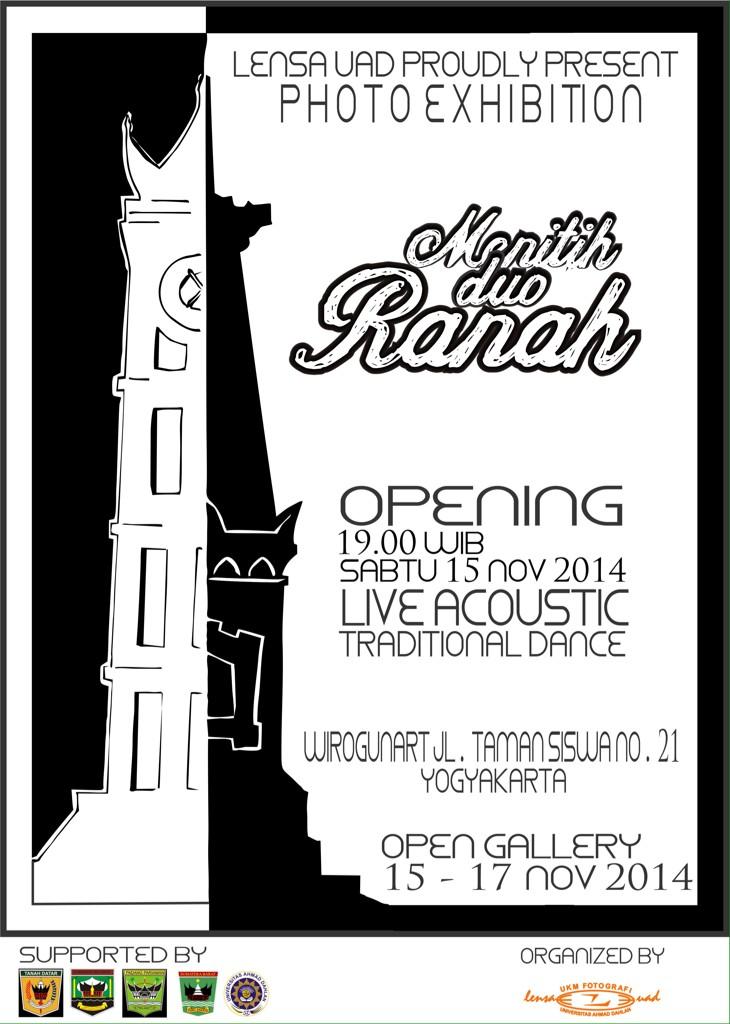 Jogjastudent's tweet photo. #EventYk @LensaUAD: Pameran fotografi "Menitih Duo Ranah" opening 15 nov 2014 19.00 at WirogunArt jl.Taman siswa http://t.co/chhLdd9haf"
