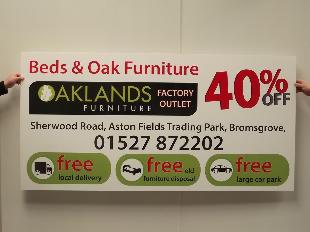 colour24uk's tweet image. At colour24.co.uk we can also do #CorrexBoards! This one, for #Oaklands #furniture store!