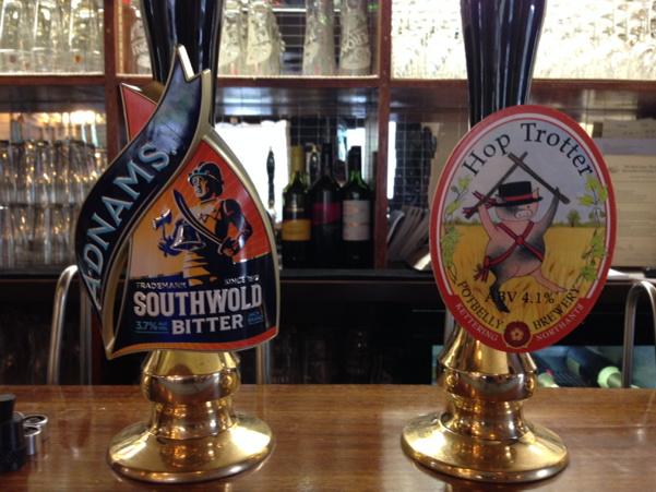 Friday beers <a href="/Adnams/">Adnams Southwold</a> <a href="/PotbellyBrewery/">Potbelly Brewery</a>