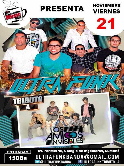 LeMusicCafe's tweet photo. #HOY #TributoAmigosInvisibles  por los panas de @ultrafunkbanda te vas a quedar sin gozar? http://t.co/HVV4PvZzGI