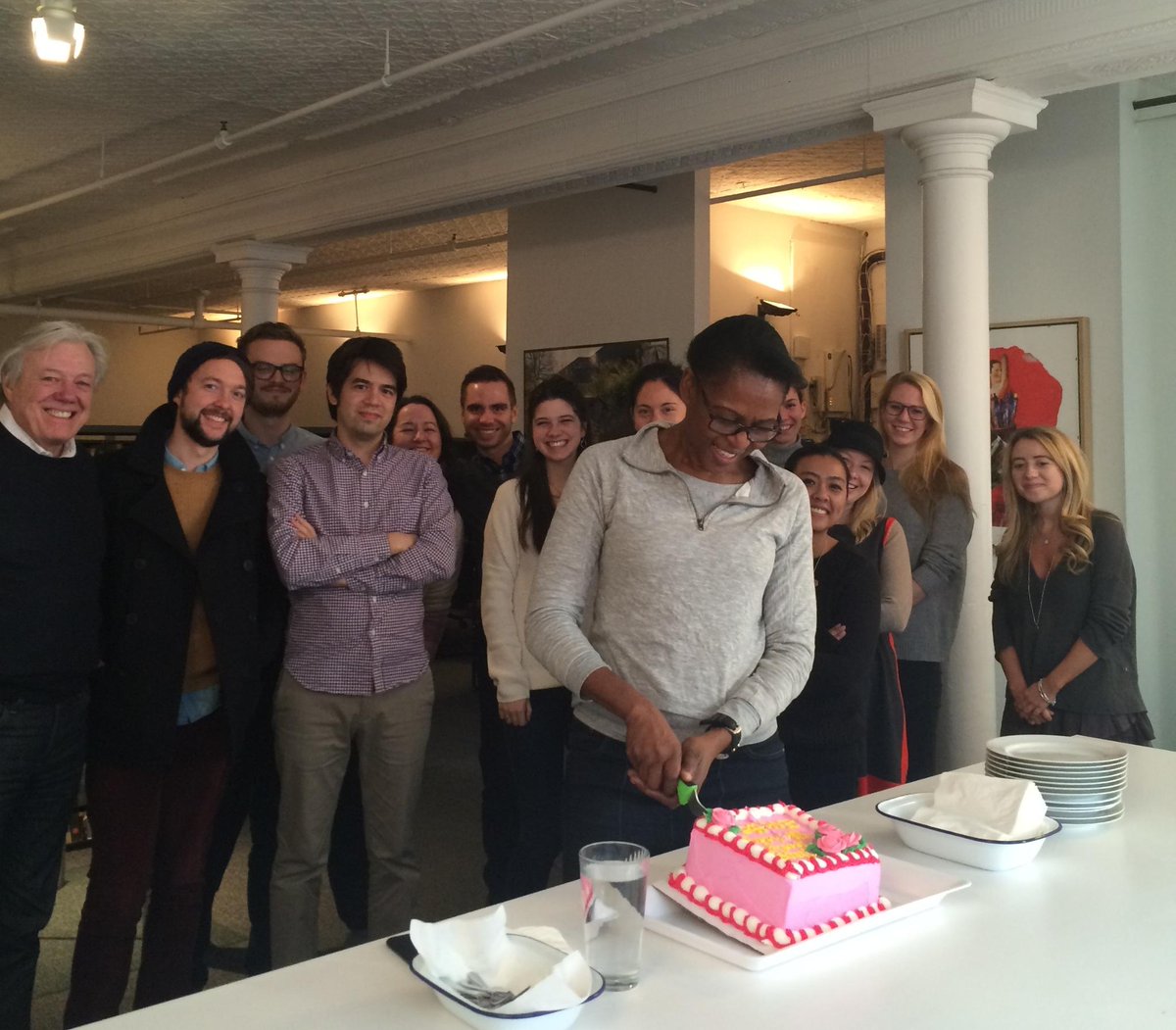 dgtwo's tweet photo. Happy (early) Birthday Evette!!! We wish you were here too @stulopez7 ! #icecreamcake http://t.co/fWJpXBWBdF