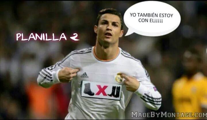 tuopcion2014's tweet photo. Y desde España nos llega esta imagen de apoyo por parte de #CR7 http://t.co/PnmOz5jRue
