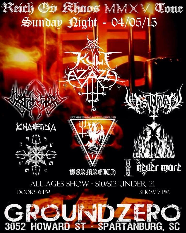 ivnevermore's tweet image. We are playing the Reich ov Khaos MMXV tour stop in Spartanburg, SC facebook.com/events/6052621…