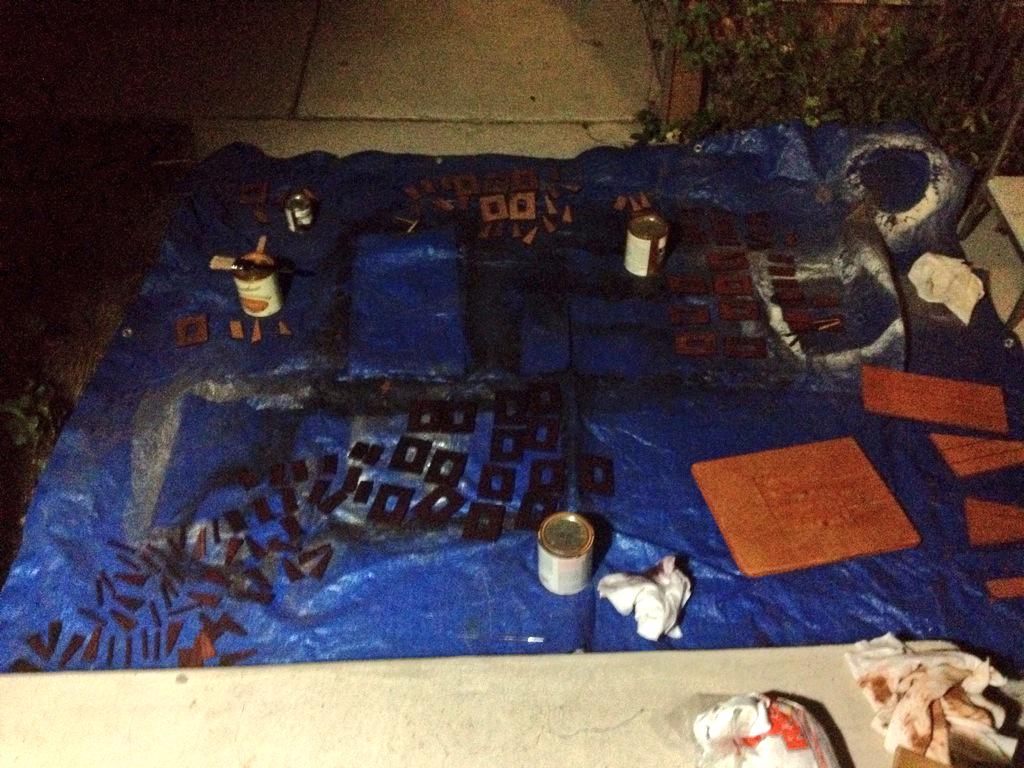 AnimationDock's tweet photo. Lots and lots of wood staining minis last night, tho the early sunsets makes things a bit challenging. http://t.co/x4s0w7OWq7