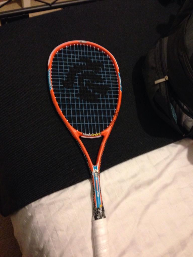 All you have to do is be following me and retweet this by Sunday 7pm to be in the hat to win my #blackknight racket.