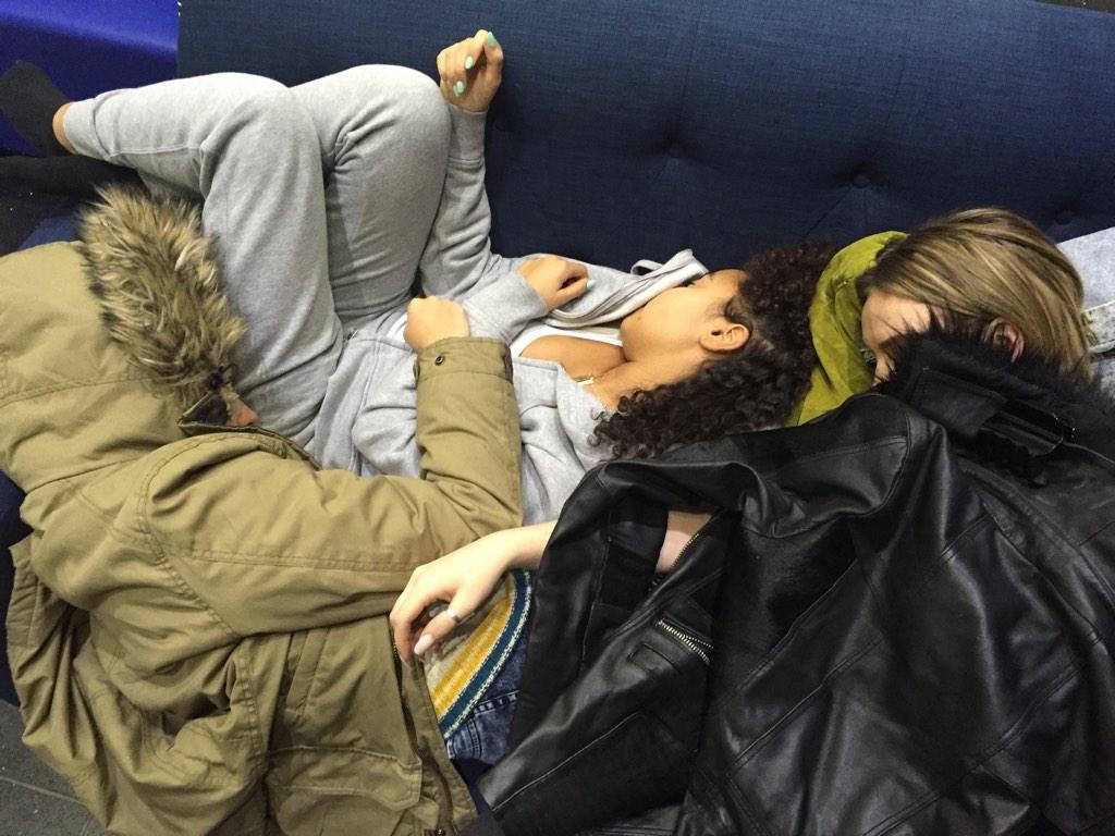 LittleMix's tweet image. Just finished recording in the booth n look at these slackers.... Shall I wake them up? jesyx