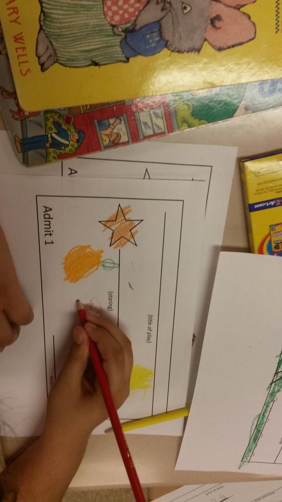 relayfals's tweet photo. Our actors are preparing for "A Very Veggie Thanksgiving" by making tickets for the show! @DDance_BCPS @lisadingle5 http://t.co/2xW7QlWyU9